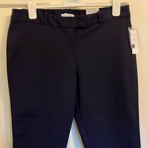 Liz Claiborne Emma ankle pant straight leg deep navy NWT nice tailoring